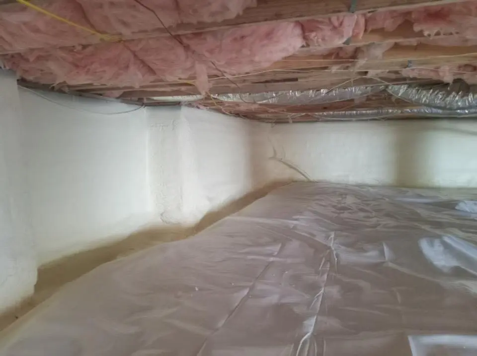Crawl space encapsulation with closed-cell spray foam for Metal Roof Coating in Kosciusko